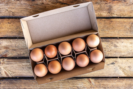 10 Freiland-Eier, Größe M - braun