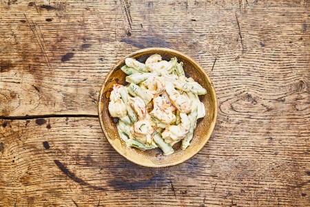 Spargel-Flußkrebssalat mit Safran