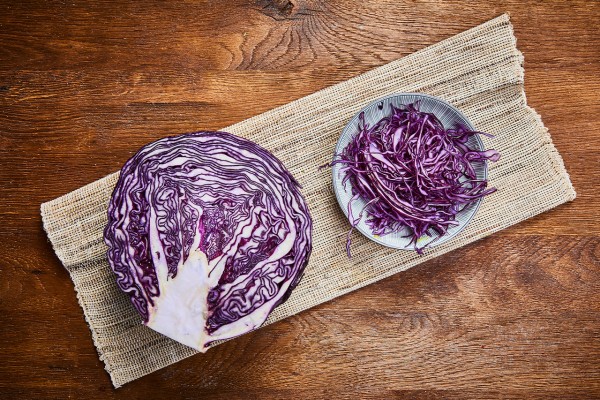 Rotkohl gehobelt