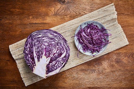 Rotkohl gehobelt