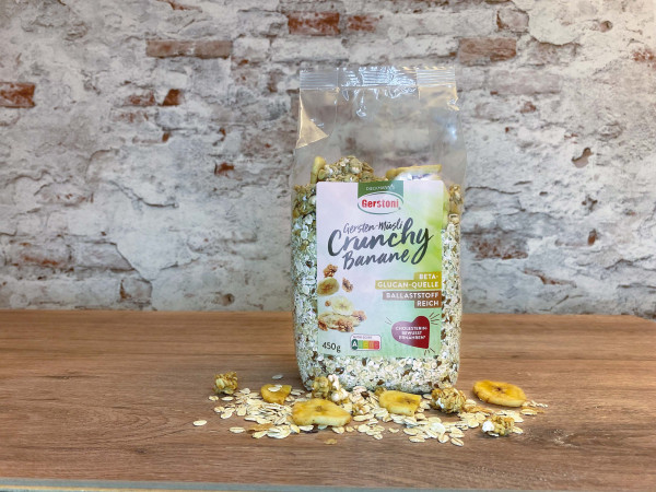 Gersten-Müsli Crunchy Banane, ballaststoffreich