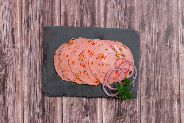 Aufschnitt Paprikamortadella